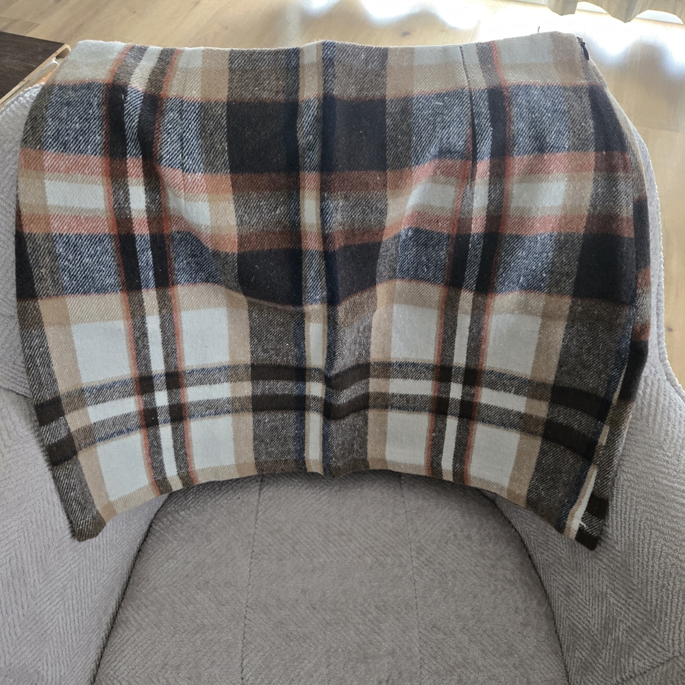 SHEIN Plaid Pencil Skirt in Black, Brown, and Cream